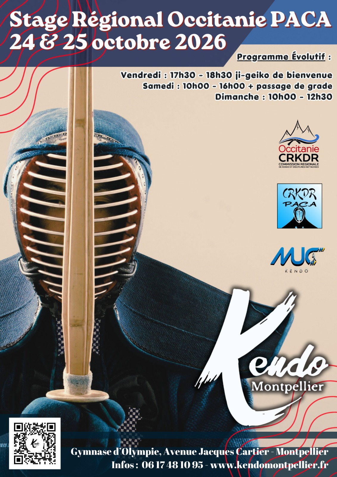 Affiche stage Kendo Octobre 2022